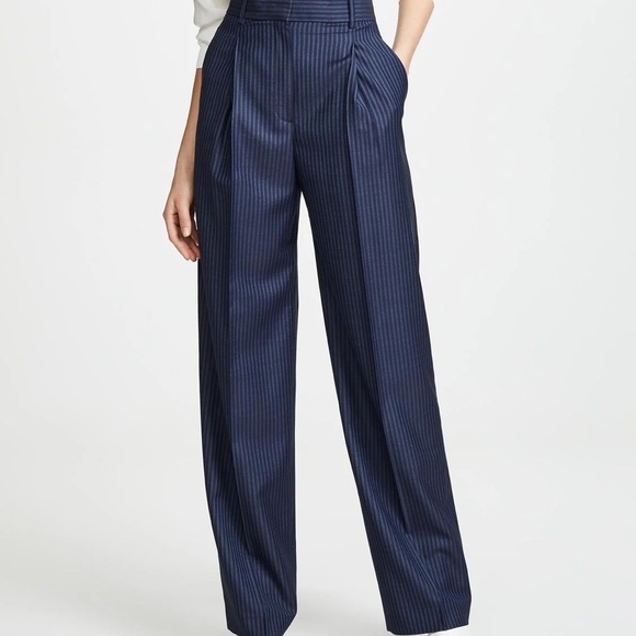 Theory “Pleats Pant” - Size 0, Pajama Stripe - Cream - Picture 2 of 6